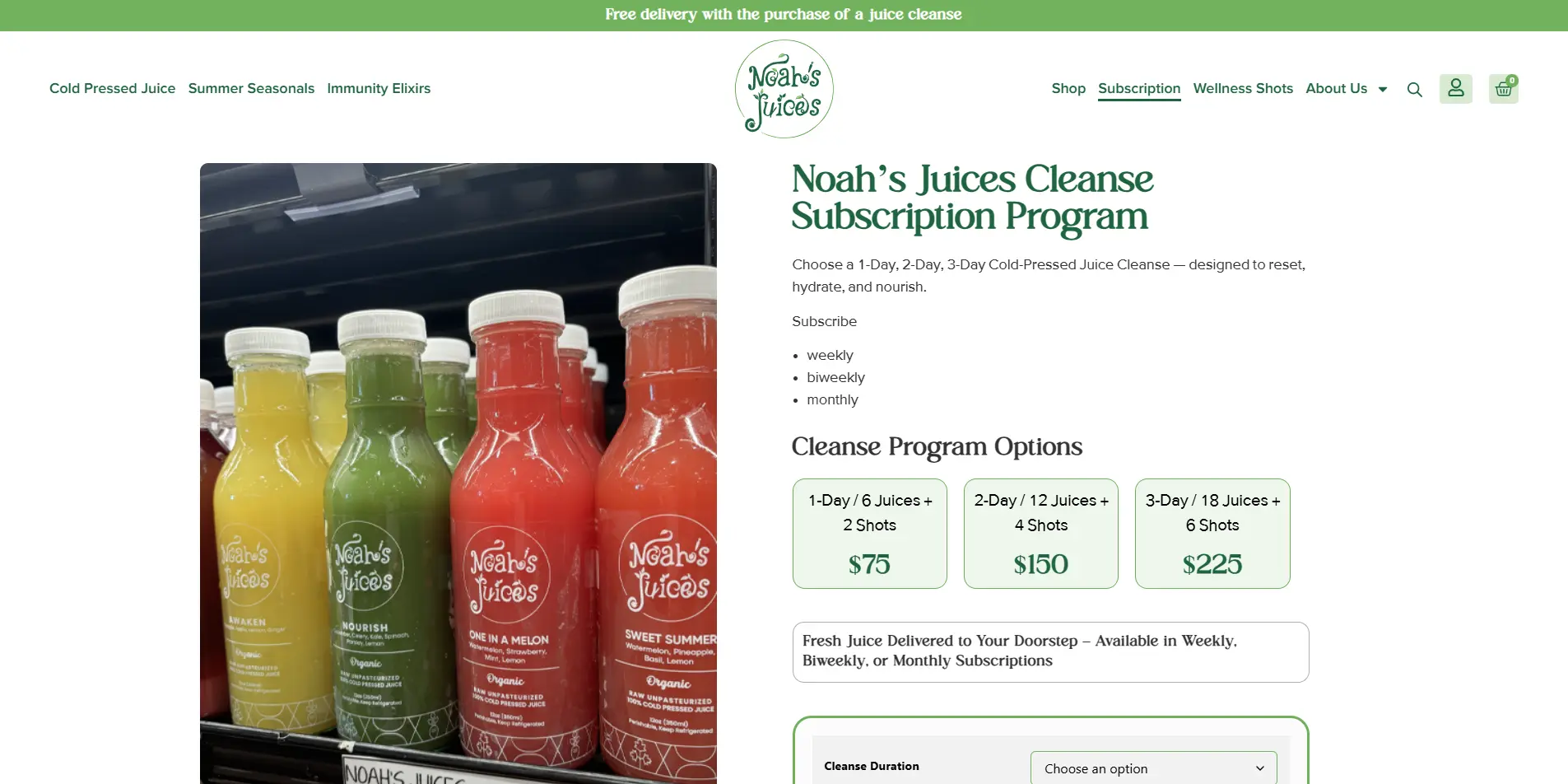 Case Study Noah's juices 3